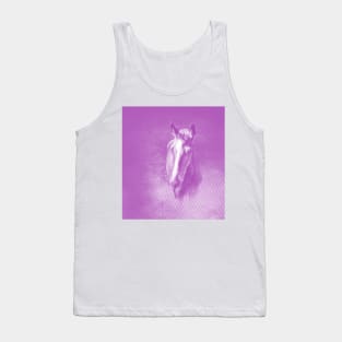 Horse emerging from the purple mist Tank Top